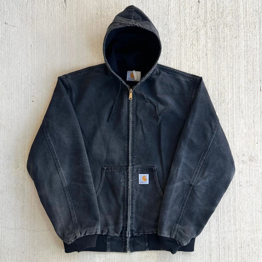 Carhartt black active hooded work wear jacket